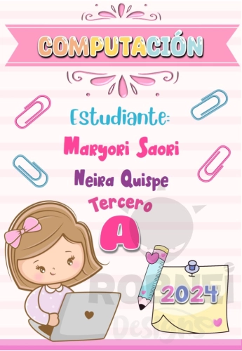 Computacion Caratula Rosa